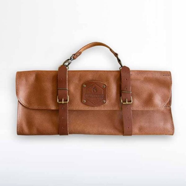 braune Messertasche aus Leder für 5 Messer von McBrikett braune Messertasche aus Leder für 5 Messer von McBrikett