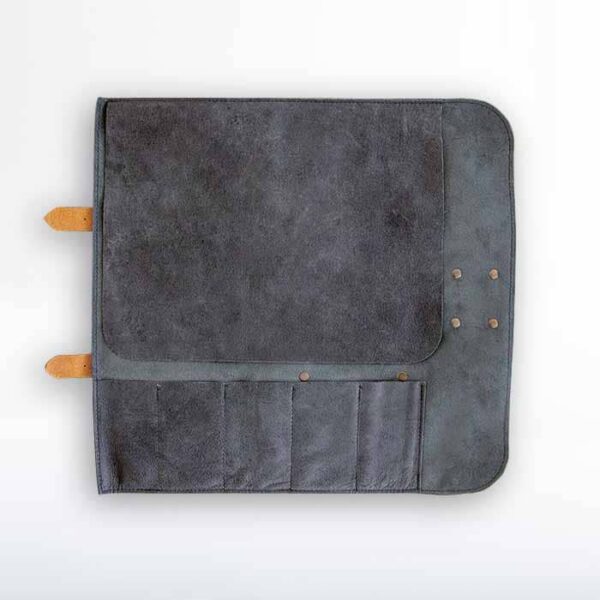 schwarze Messertasche aus Leder für 5 Messer von McBrikett schwarze Messertasche aus Leder für 5 Messer von McBrikett