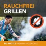 Holzkohle BIG WATTLE von McBrikett - rauchfrei