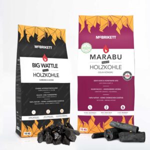 McBrikett Big WATTLE und MARABU Holzkohle