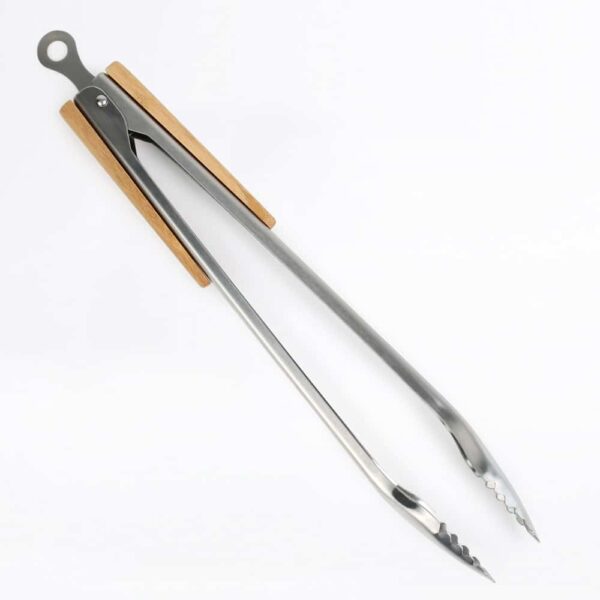 McBrikett Grillzange Edelstahl Bambus