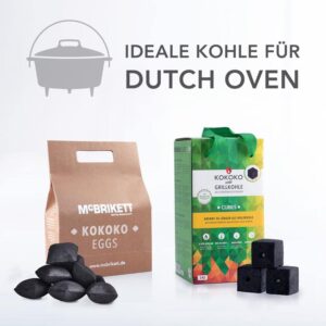 McBrikett Dutch Oven Mini Pack KOKOKO EGGS CUBES Kokoskohle Grillkohle 6kg