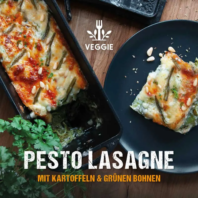 McBrikett Blog Veggi Pesto Lasagne Kartoffeln Vegetarische Dutch Oven Rezept Titelbild