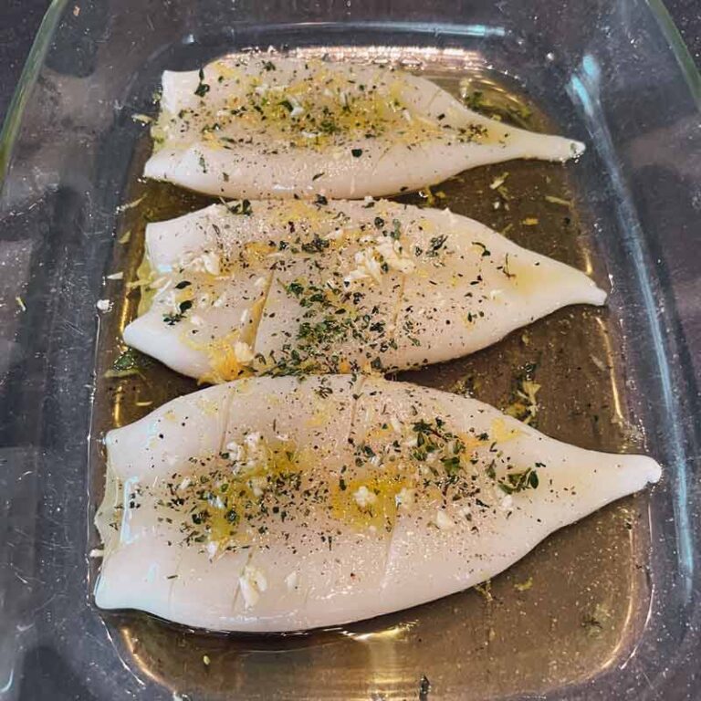 Tintenfisch Tuben Grillen