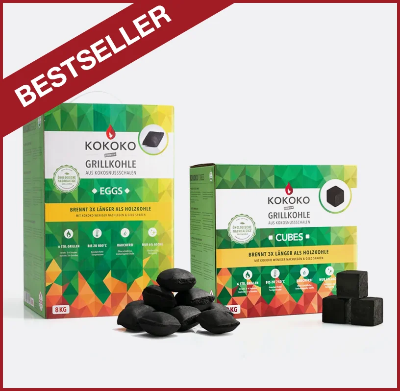 McBrikett Bestseller KOKOKO EGGS CUBES Kokoskohle Grillkohle
