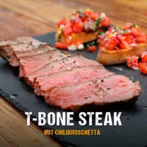 McBrikett Blog Titelbild Grillrezept T-Bone Steak mit Chilibruschetta